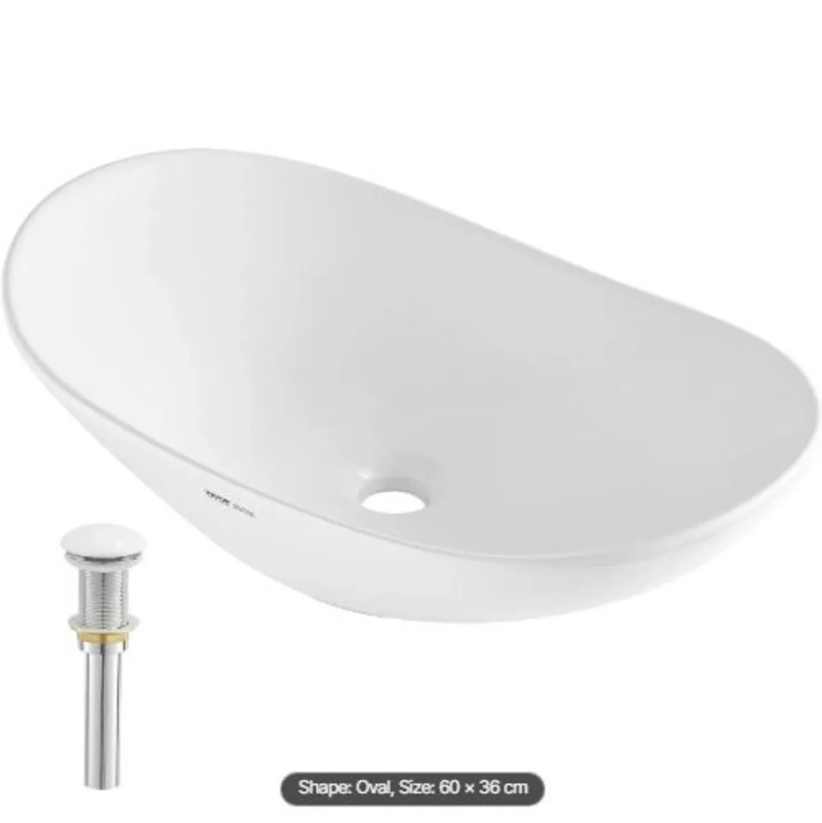 Oval Vessel Sink, 23.3" x 14.2" Bathroom - Image 3