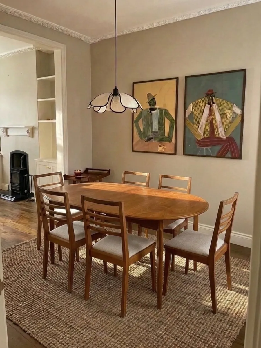 Meredew Mid Century Teak Dining Table & 6 Chairs - Image 1