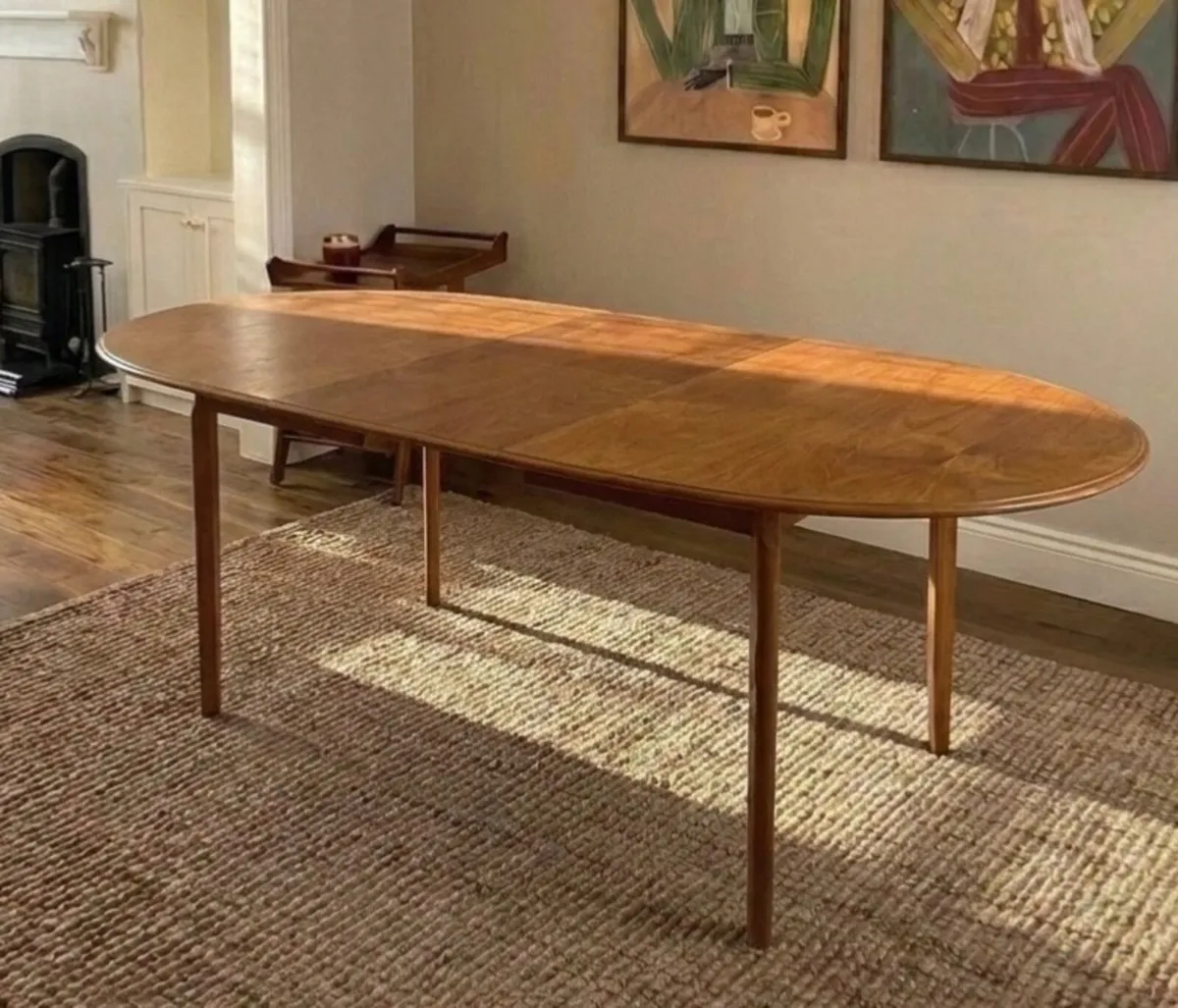 Meredew Mid Century Teak Dining Table & 6 Chairs - Image 3
