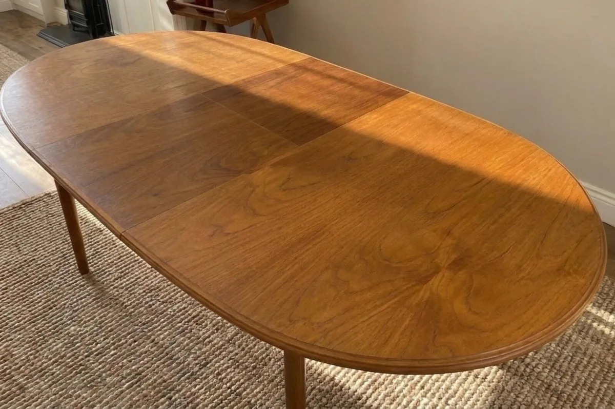 Meredew Mid Century Teak Dining Table & 6 Chairs - Image 4