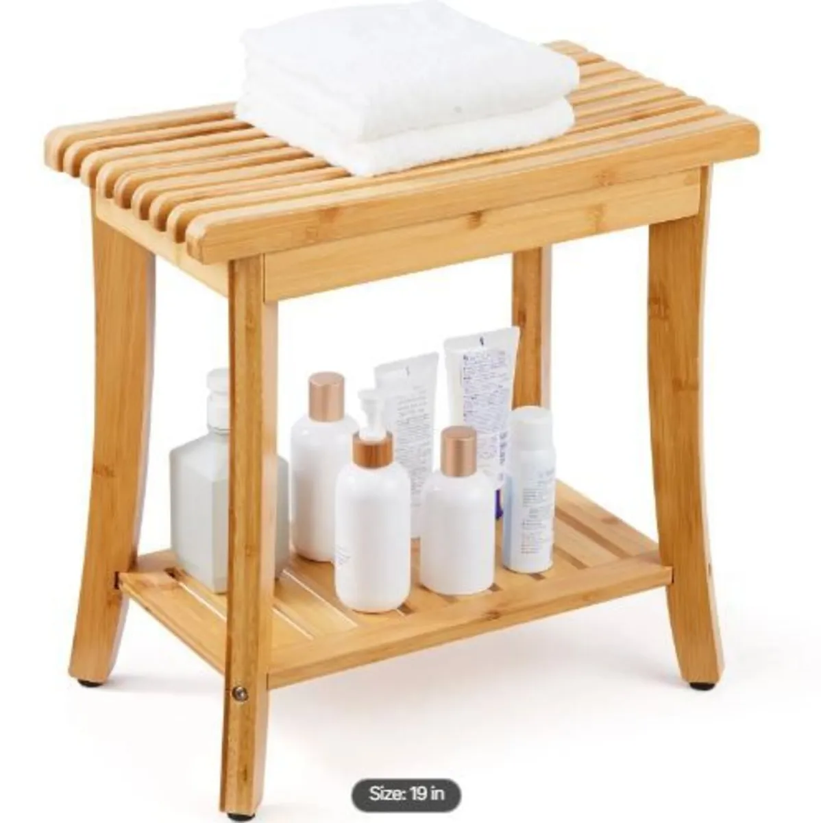 Bamboo Shower Bench - Image 4
