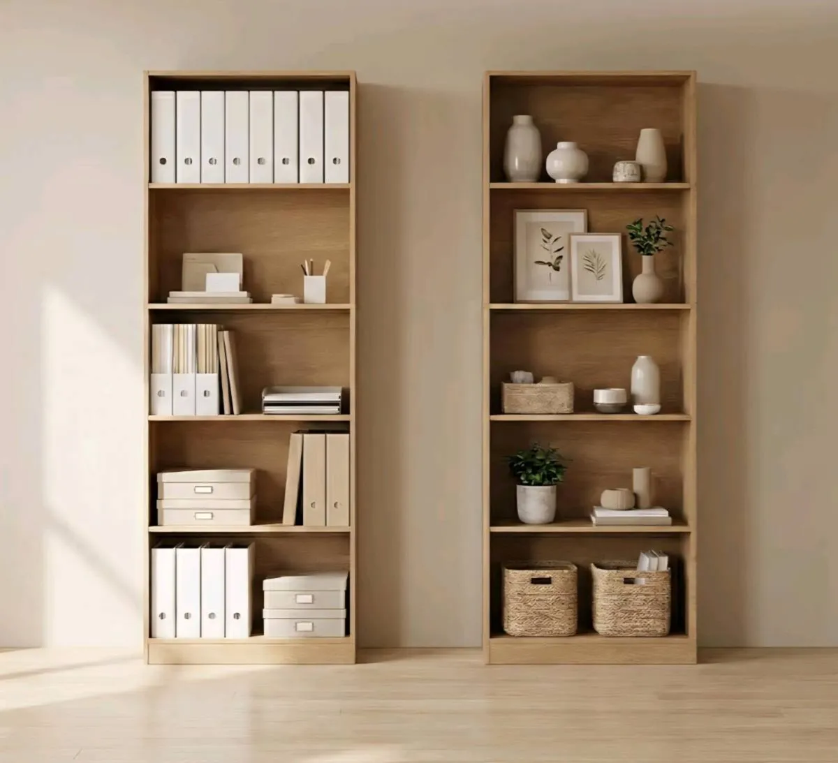 Oak Wooden Shelving Display Storage Unit - Image 2