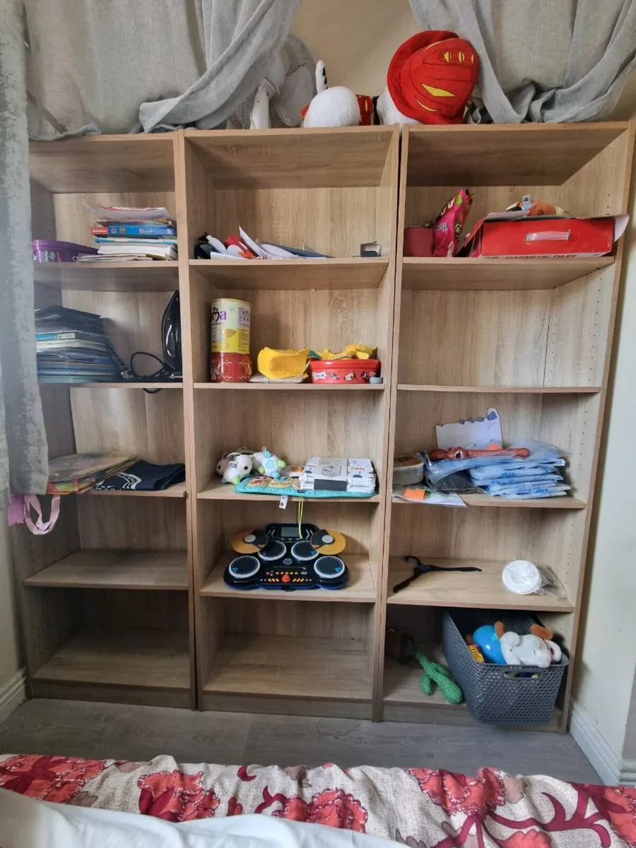 Oak Wooden Shelving Display Storage Unit - Image 4