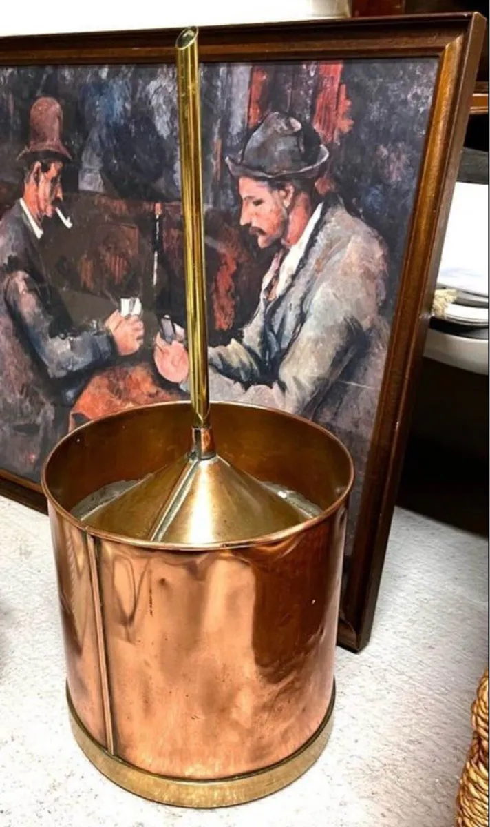 Antique copper whiskey funnel