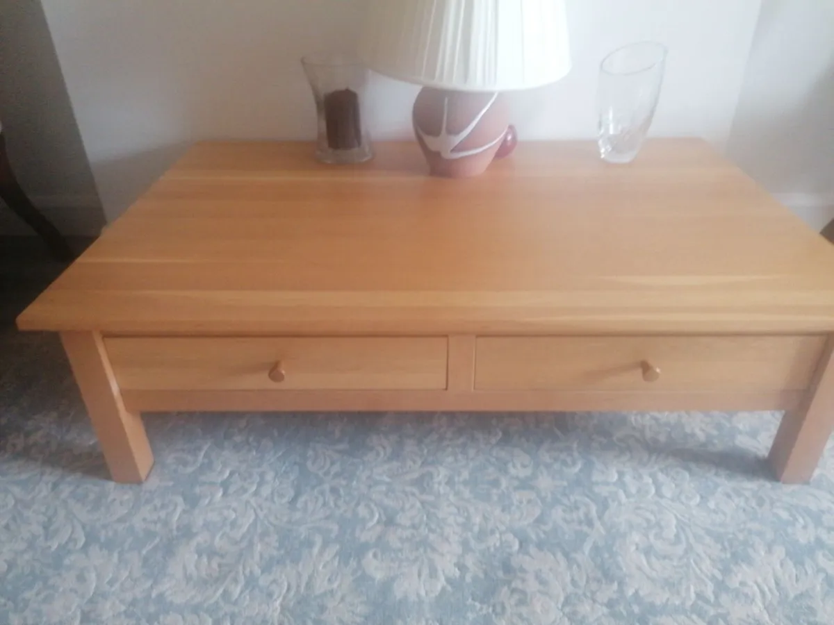 Beech coffee table. - Image 1