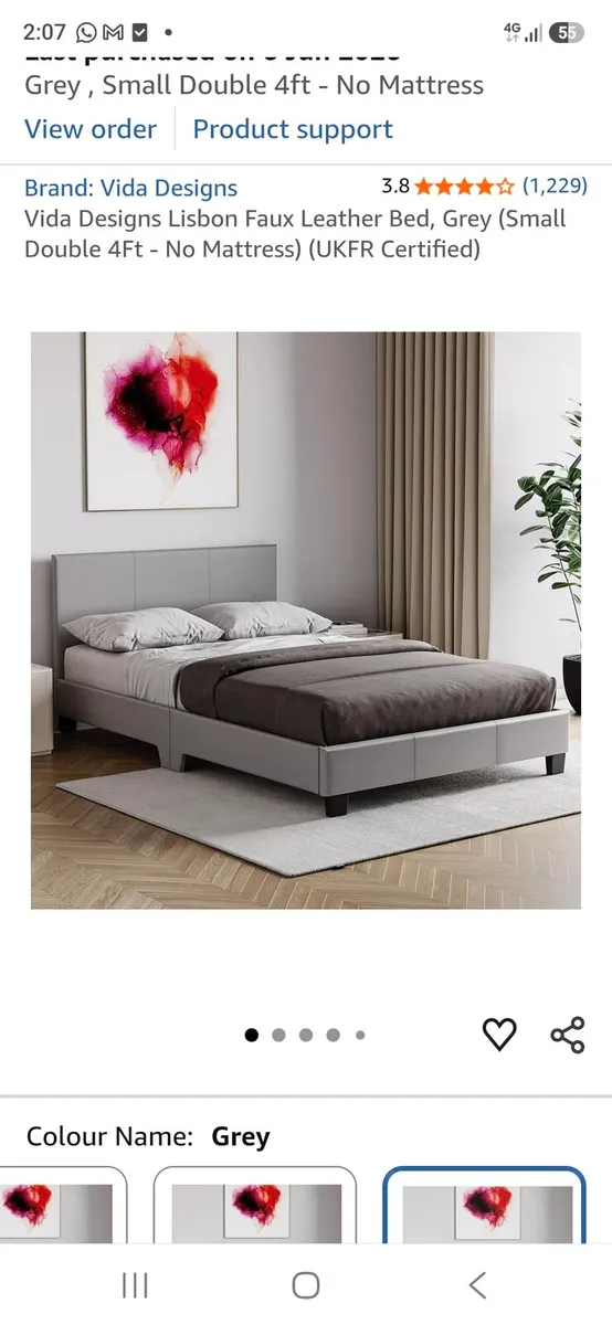 4f. Double. Bed. Frame - Image 1