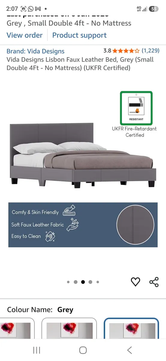 4f. Double. Bed. Frame - Image 3