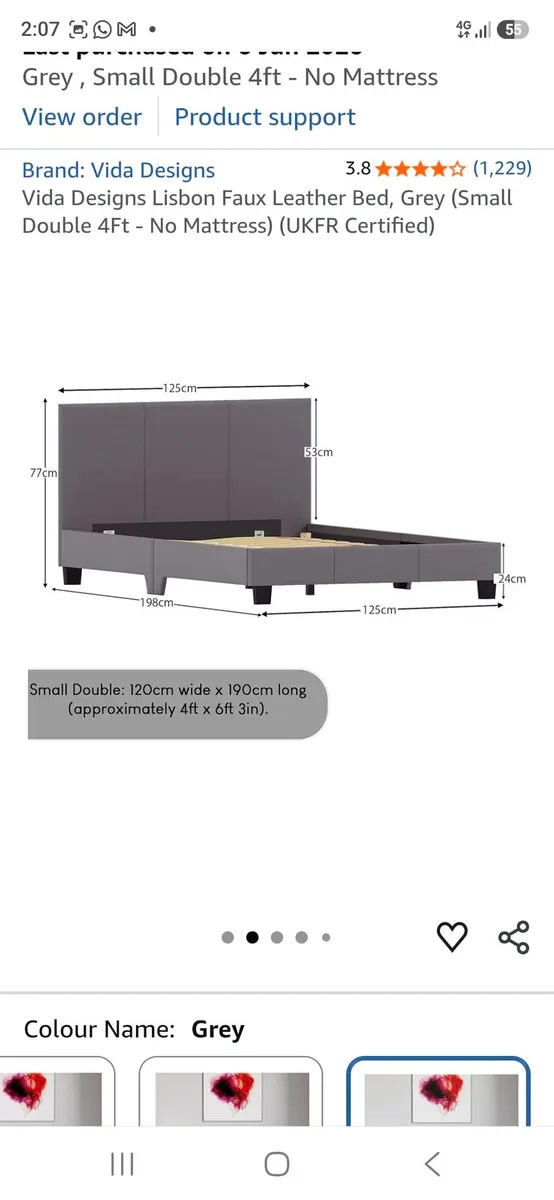 4f. Double. Bed. Frame - Image 4