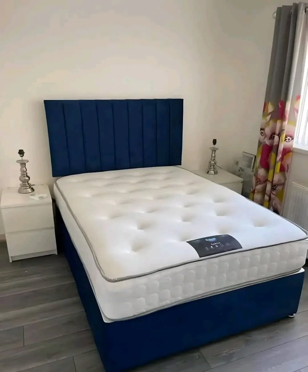 Divan Double & King Size Bed Frame With Mattress - Image 1