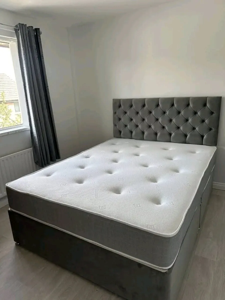 Divan Double & King Size Bed Frame With Mattress - Image 2