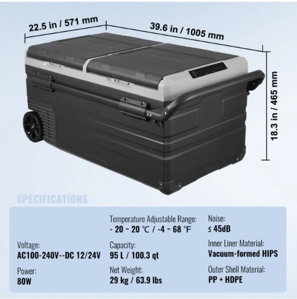 95L Portable Car Refrigerator Freezer Compressor - Image 4