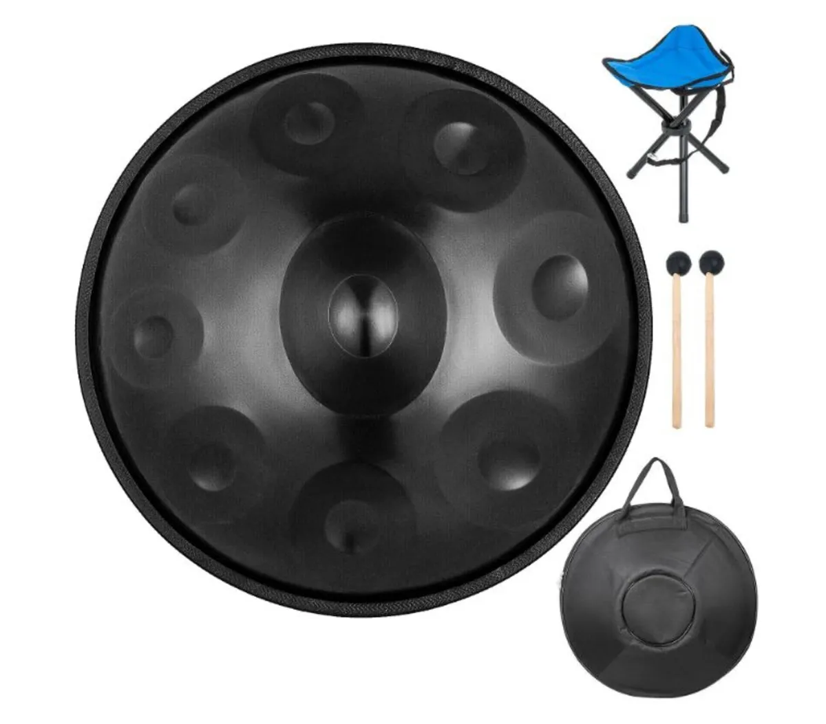 Advanced Hand Pan In D Minor 9 Notes Steel Hand Dr - Image 1