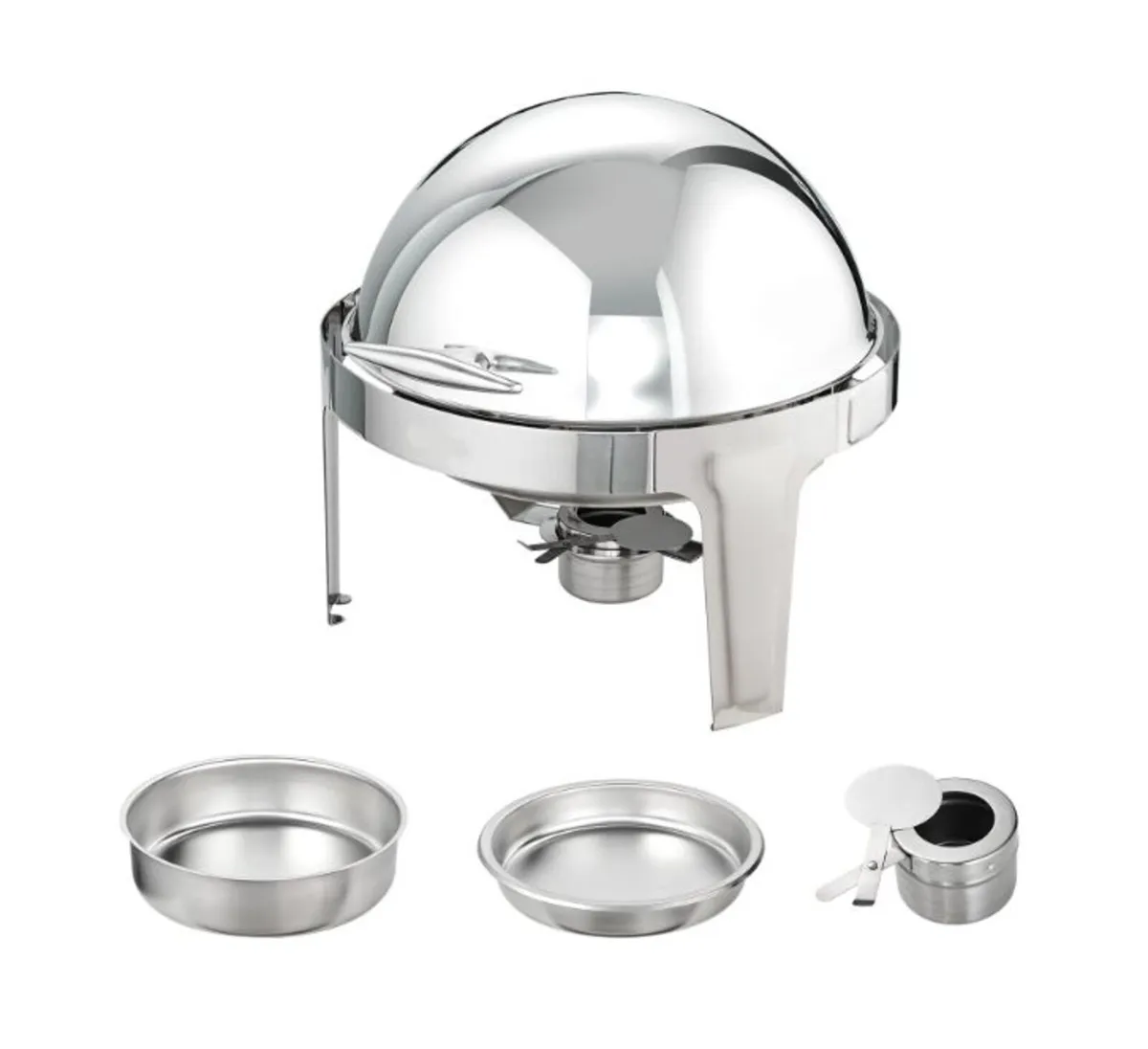6 Qt 2 Pack, Stainless Steel Chafer with 2 Pans - Image 3