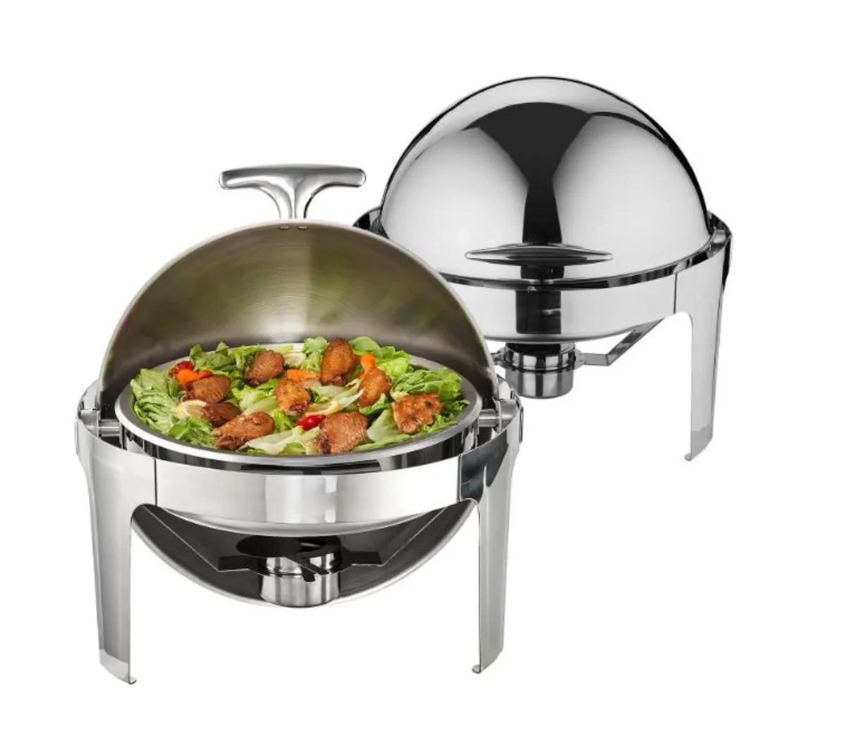 6 Qt 2 Pack, Stainless Steel Chafer with 2 Pans - Image 1