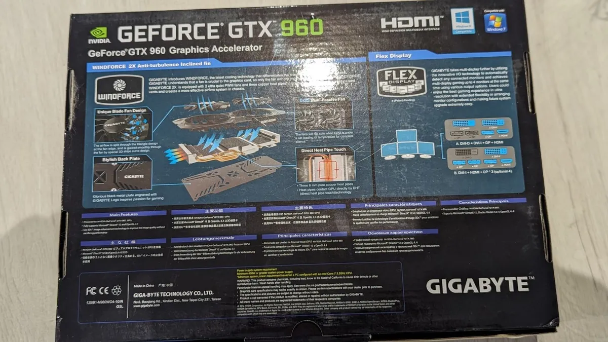 Gigabyte NVIDIA GeForce GTX 960 4GB Graphics Card - Image 2
