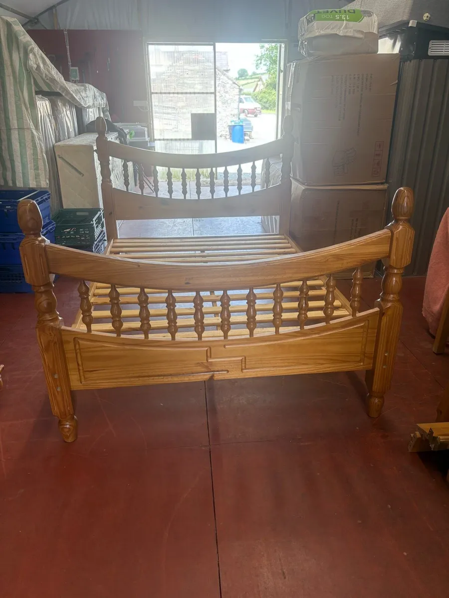 Pine Double bed frame - Image 1