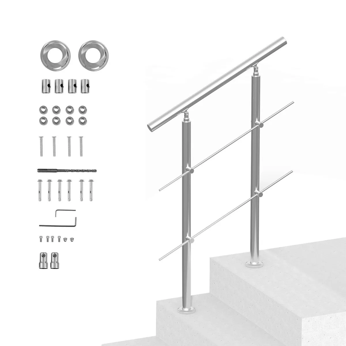 31.5in Handrails for Steps 2 Crossbars Staircase - Image 1