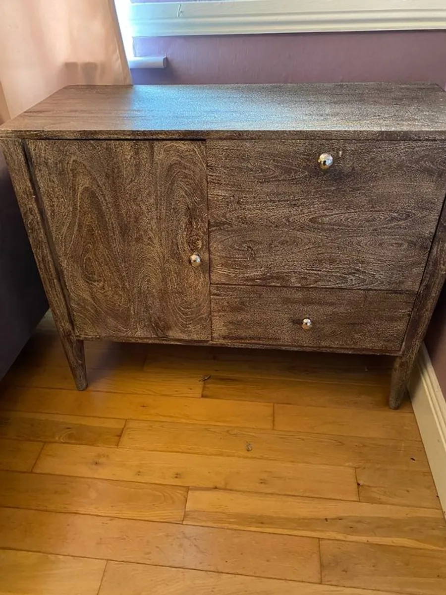 Rustic solid wood side bar drinks cabinet - Image 1