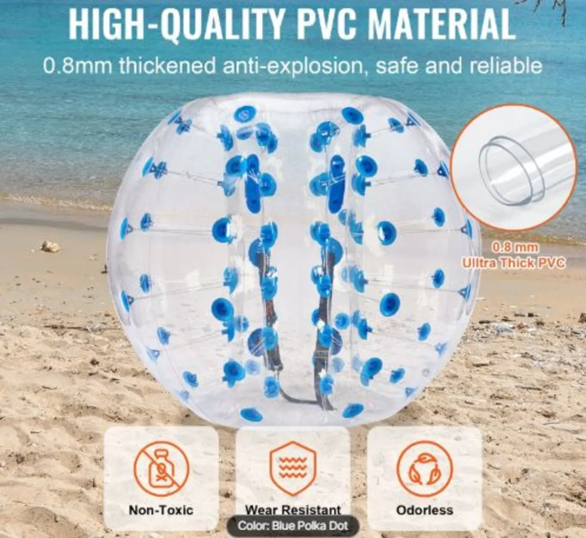Inflatable Bumper Ball 1-Pack, 5FT/1.5M Body Sumo - Image 2
