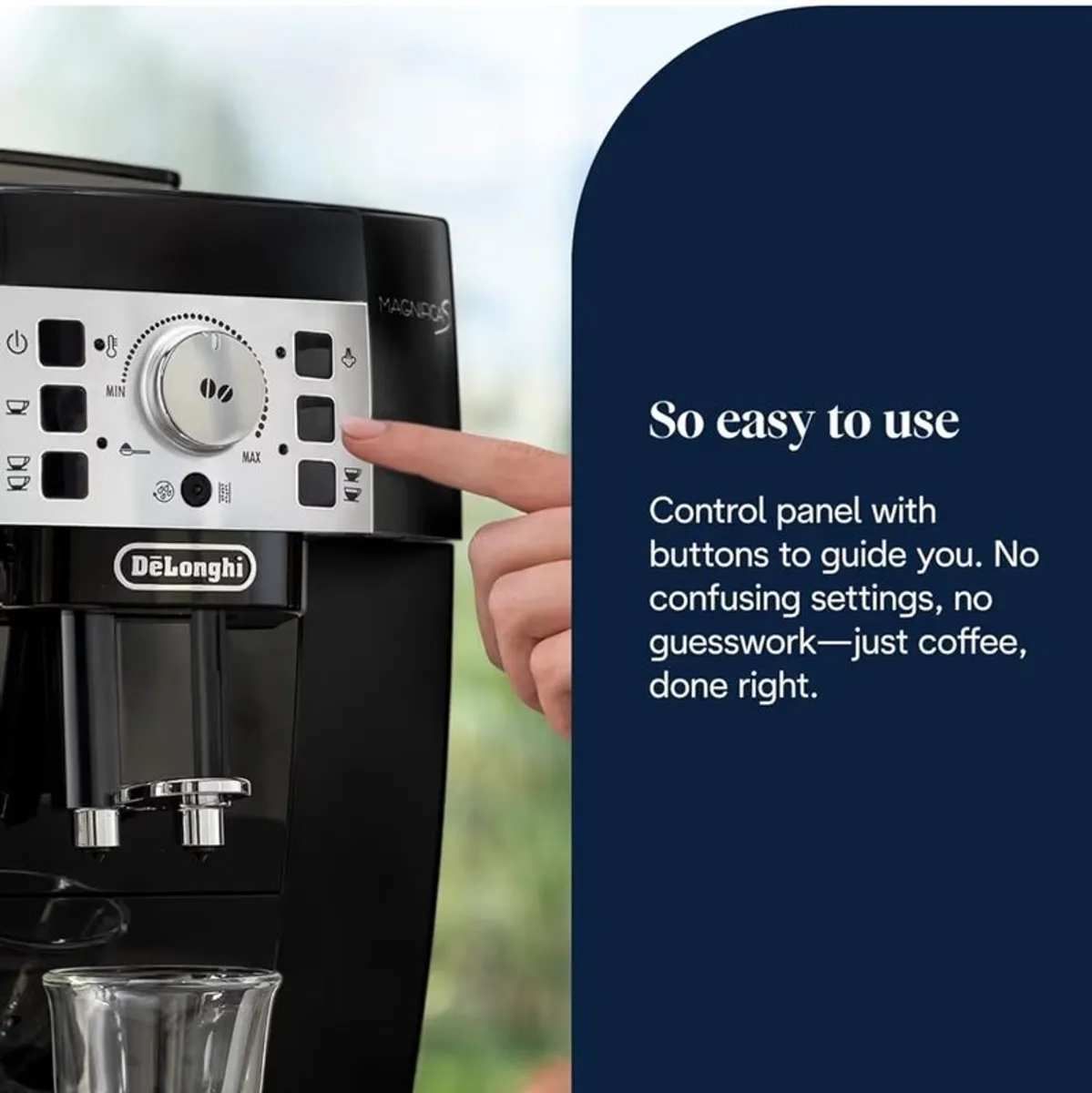 De'Longhi Magnifica S, Automatic Bean to Cup Coffee Machine, ECAM22.110.B, Black - Image 4