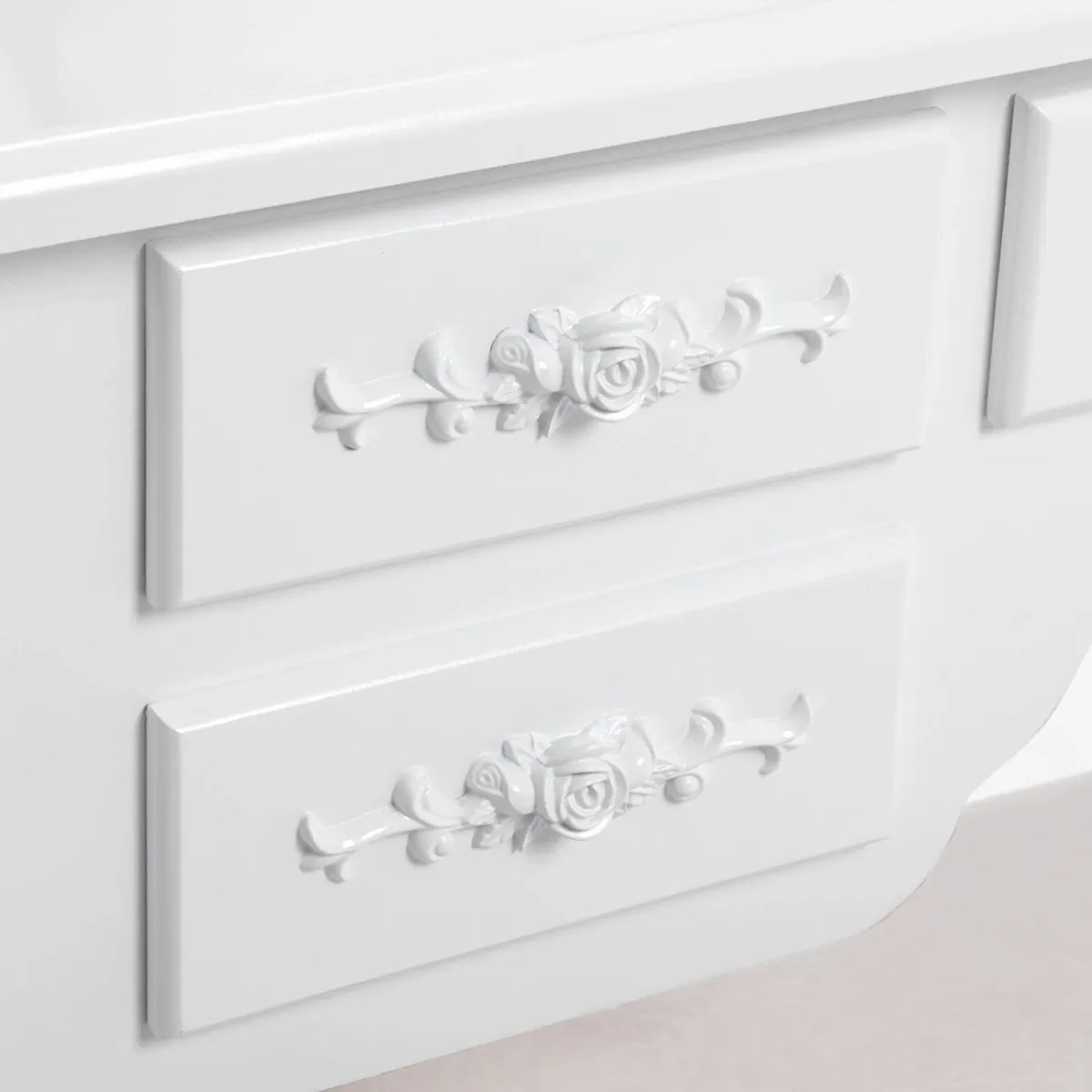 Dressing Table Set 3 Mirrors with Stool 7 Drawers - Image 4