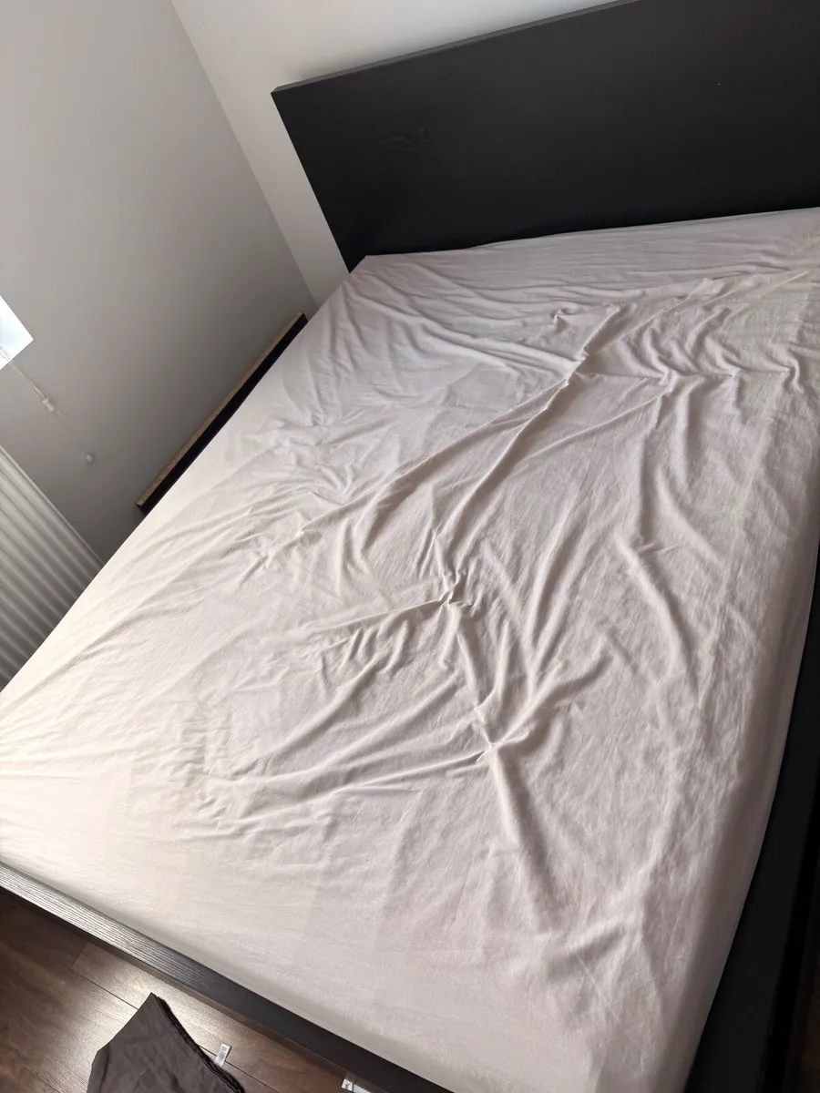 IKEA Malm Bed Frame 4 storage box + Mattress - Image 2