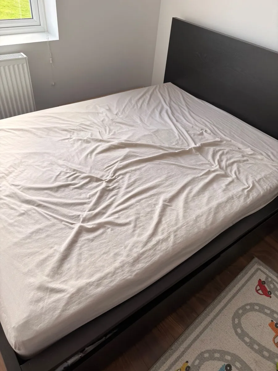 IKEA Malm Bed Frame 4 storage box + Mattress - Image 4