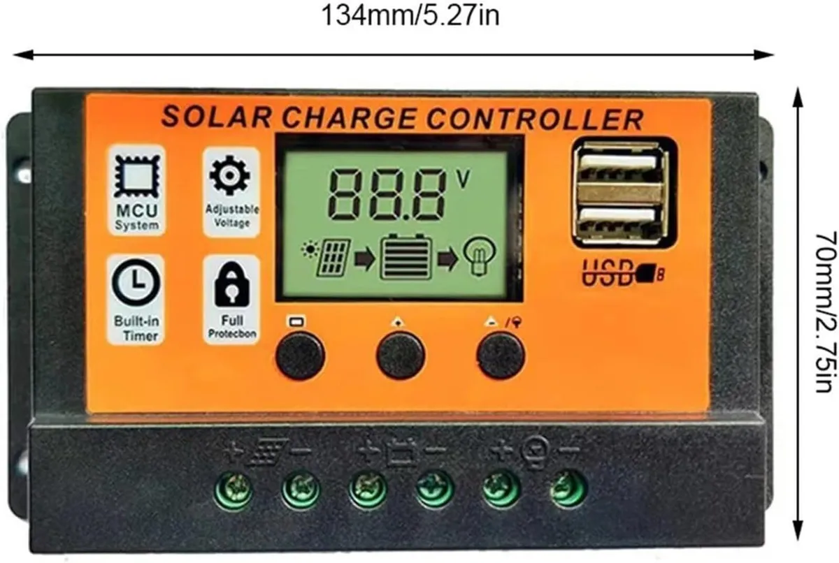 100A Solar Charge Controller With USB Port(40A) - Image 1