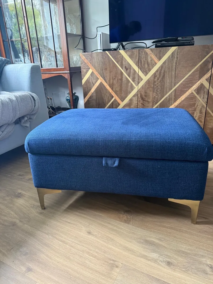 Navy Baltimore Island Foot stool from Finline - Image 1