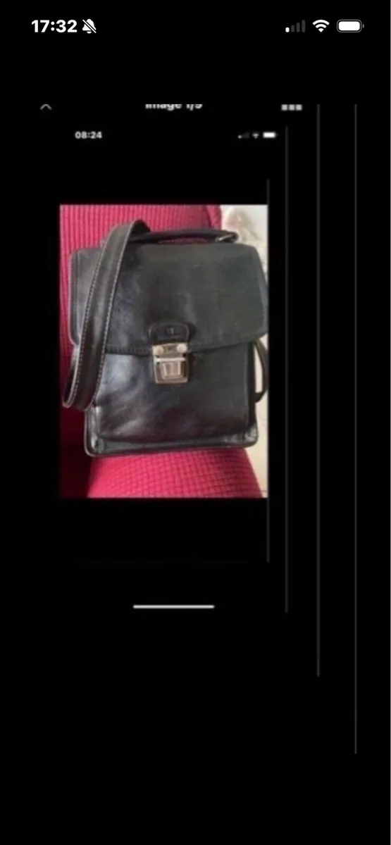 Hexagons Leather Shoulder Bag - Image 1