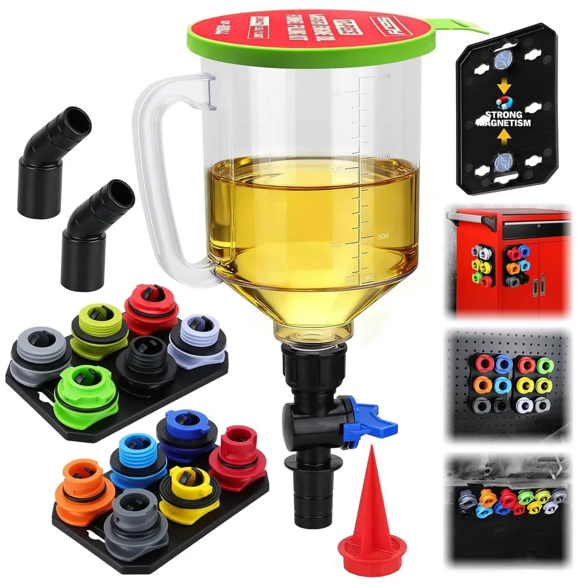 19pcs Overfill Leakproof Engine Coolant Funn Set - Image 2