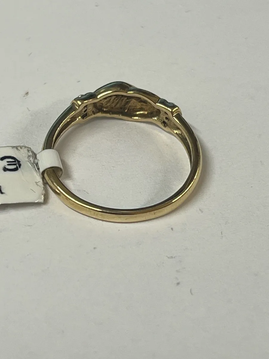 9k gold Cz ring. - Image 4