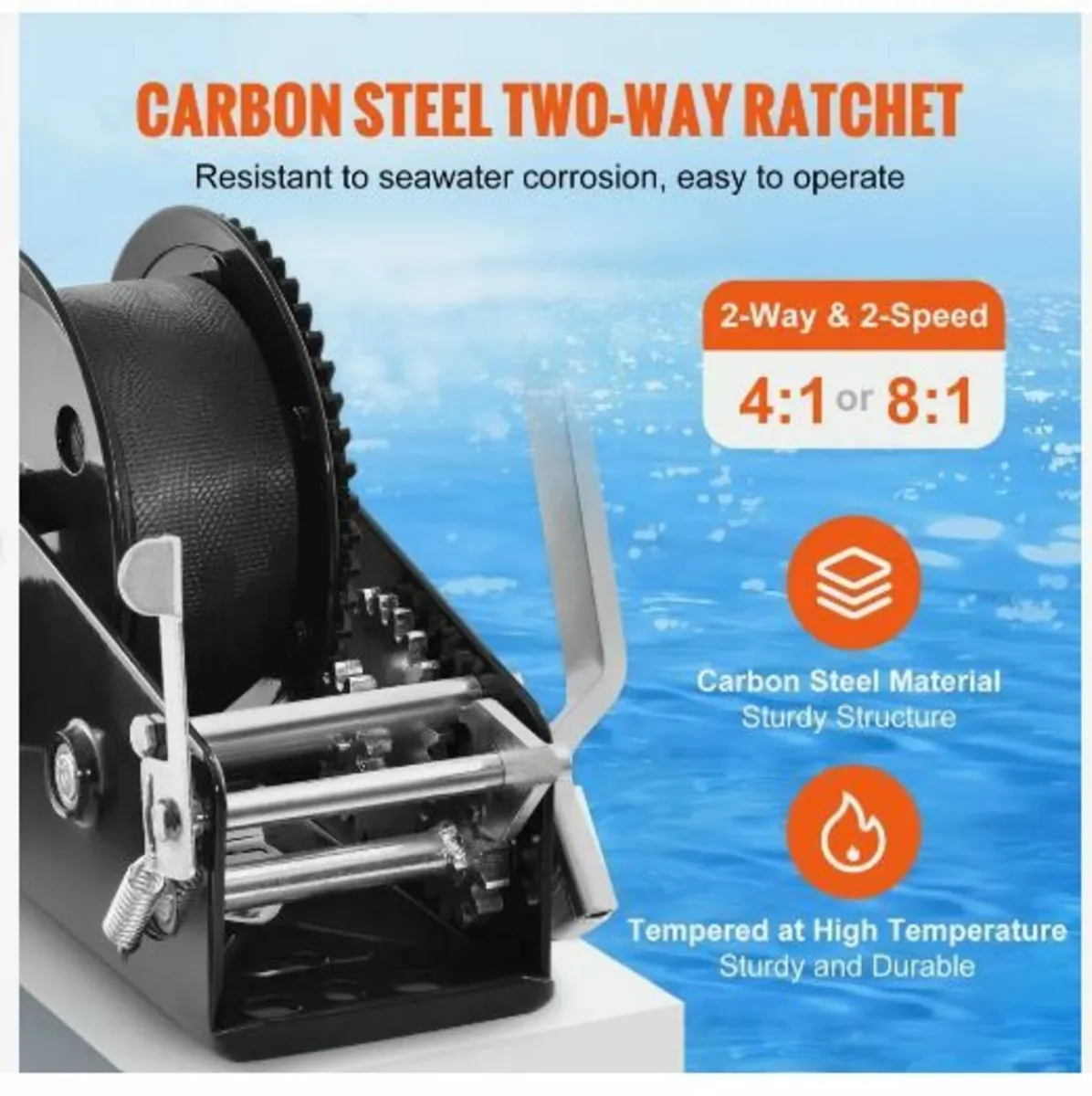 Hand Winch, 1587.6 kg Pulling Capacity - Image 2