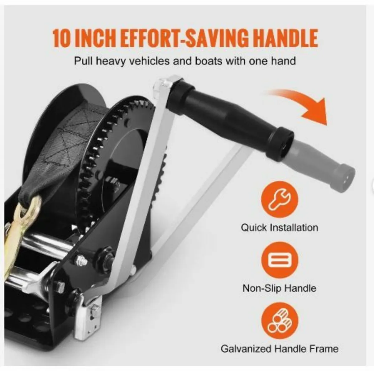 Hand Winch, 1587.6 kg Pulling Capacity - Image 4