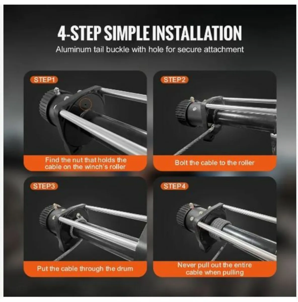 Galvanized Steel Winch Cable, 9.5 mm x 30.5 m - Image 4