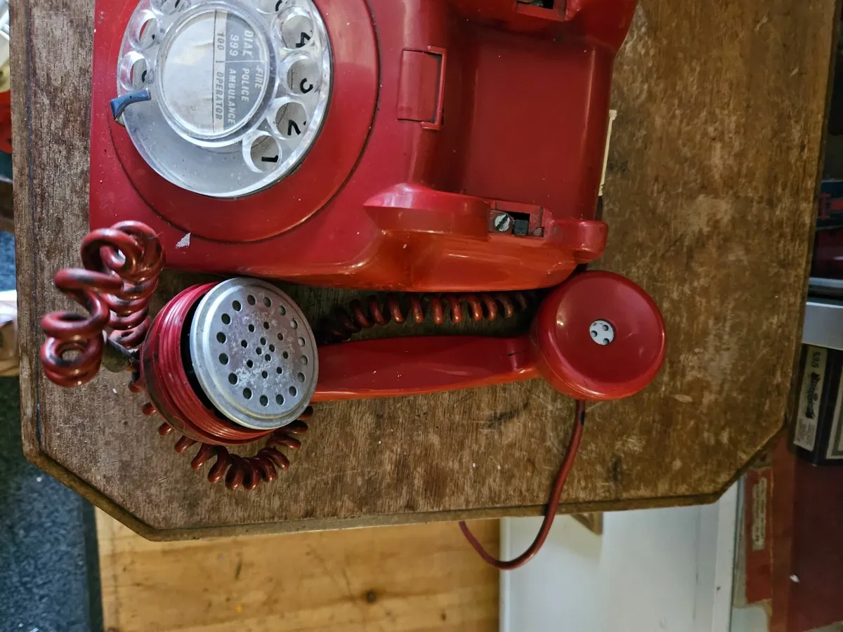 Vintage Red Telephone - Image 2