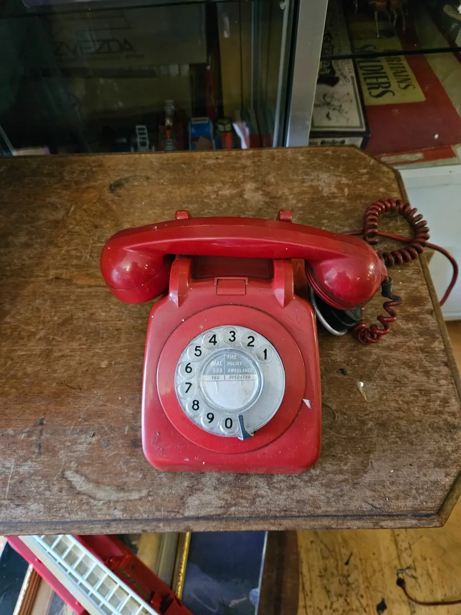 Vintage Red Telephone - Image 3