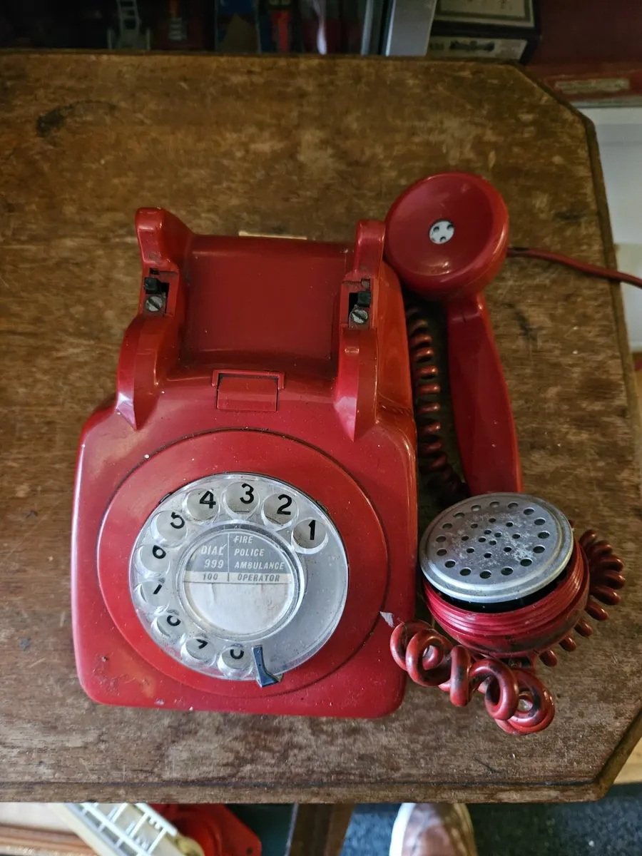 Vintage Red Telephone - Image 4