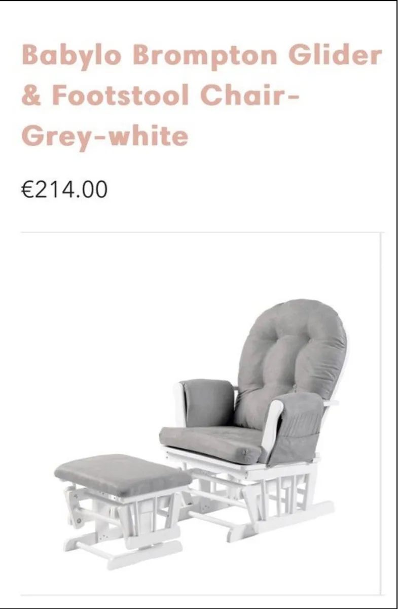 Babylo Nursery Chair and Footstool - Image 3