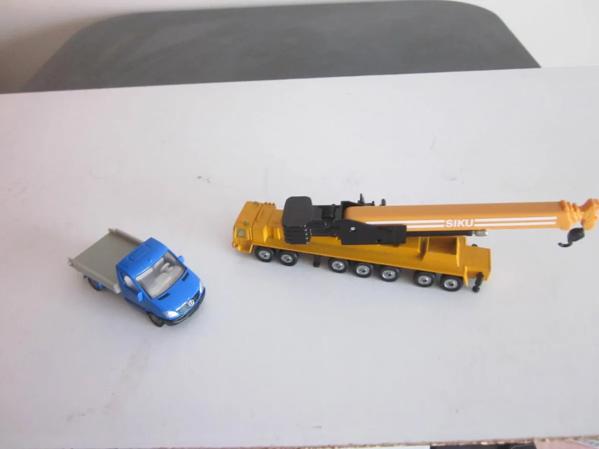 Siku Toy Crane and Low Loader Vehicles - Image 1