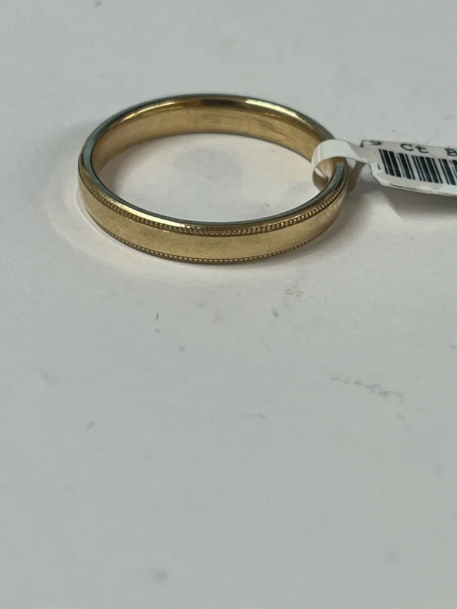 9k gold band. - Image 2