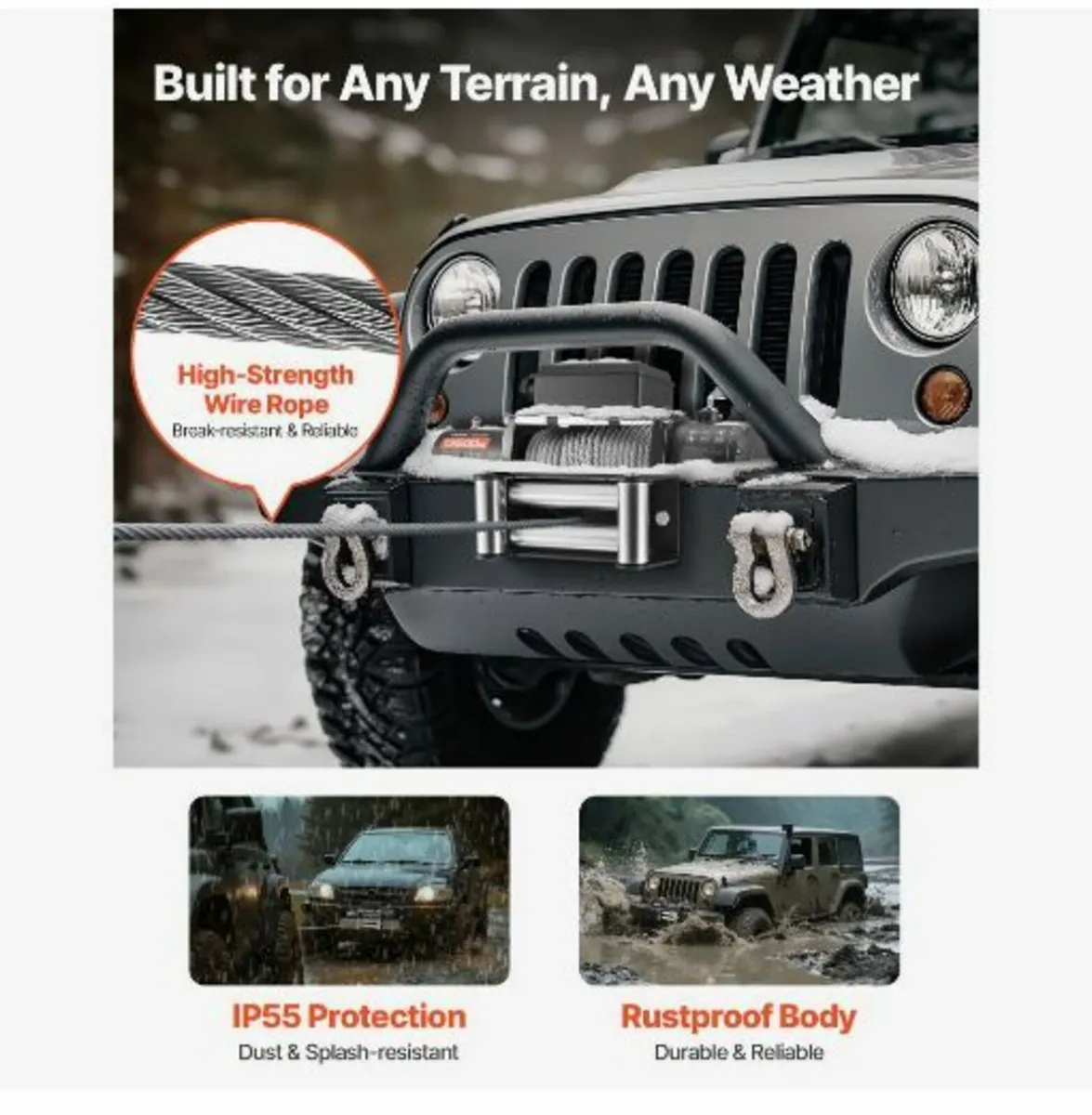 Electric Winch, 6100 kg Load Capacity - Image 2