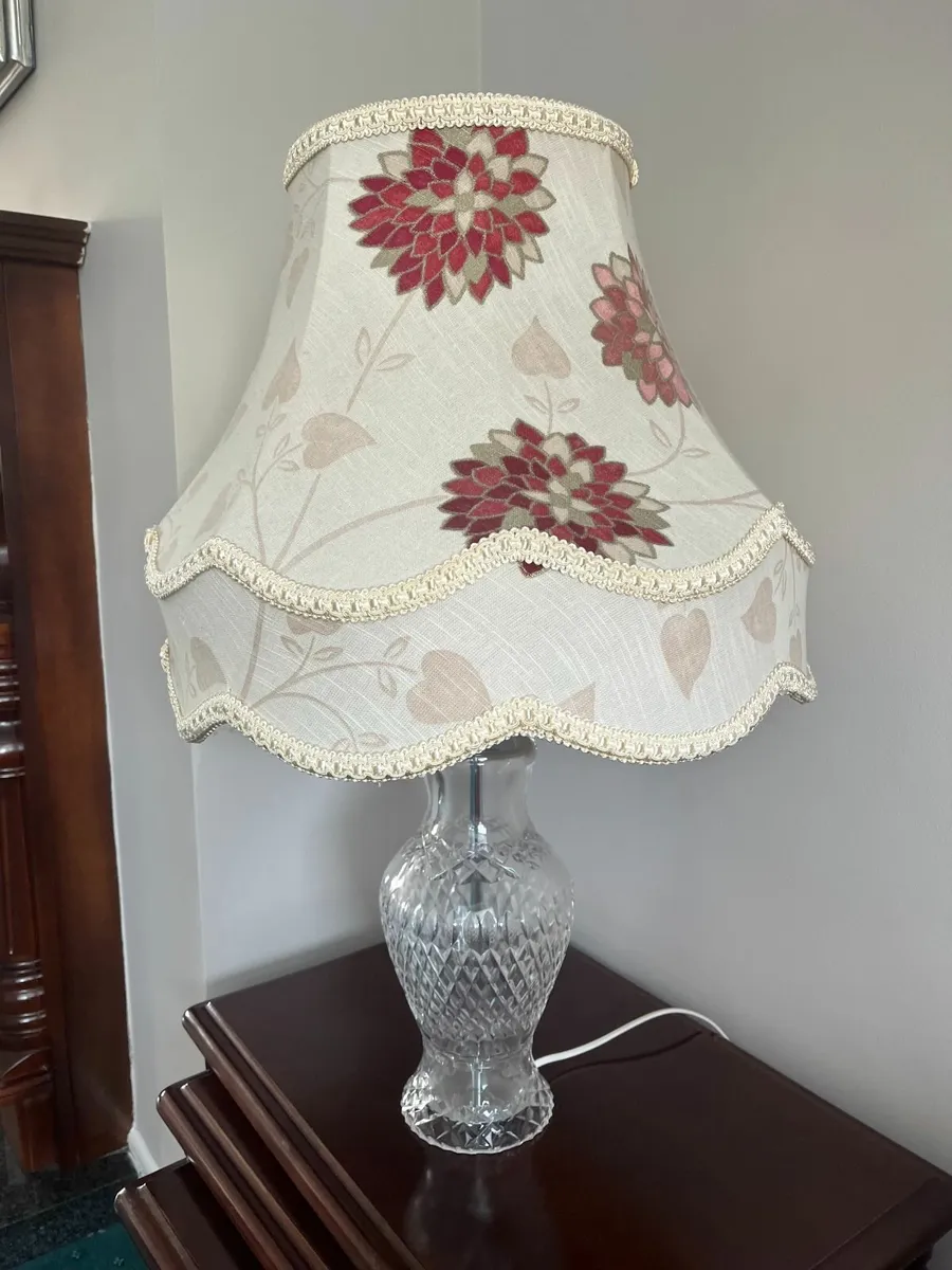 Waterford Crystal Lamp and Shade - Image 2