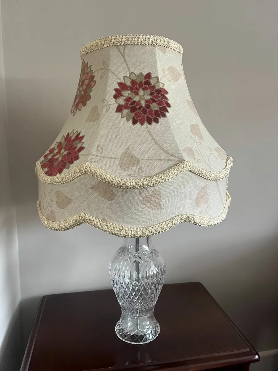 Waterford Crystal Lamp and Shade - Image 1