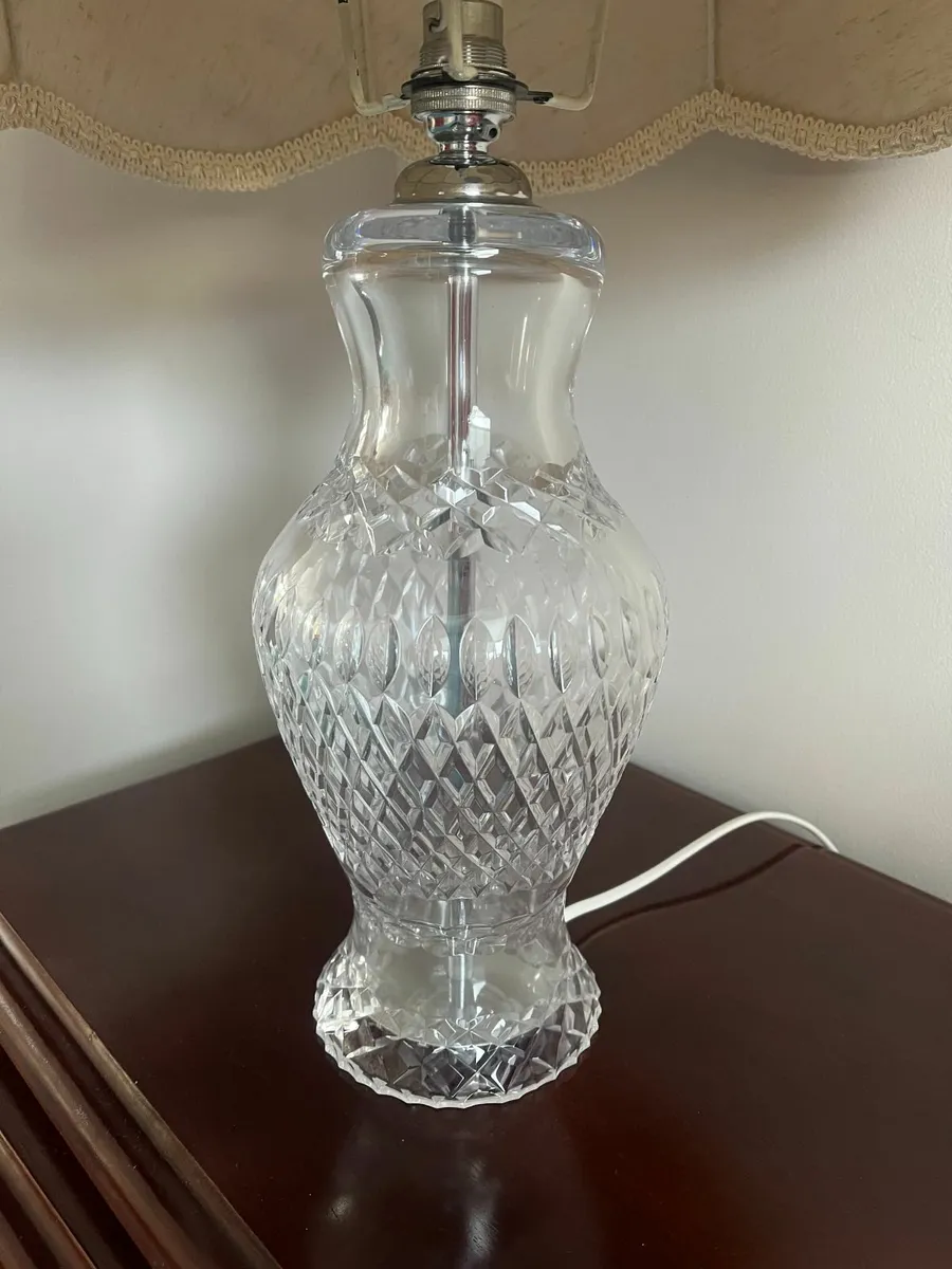 Waterford Crystal Lamp and Shade - Image 3