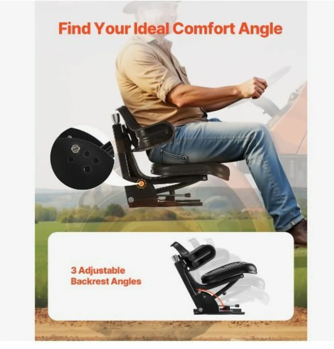 Universal Forklift Seat, Waterproof - Image 4