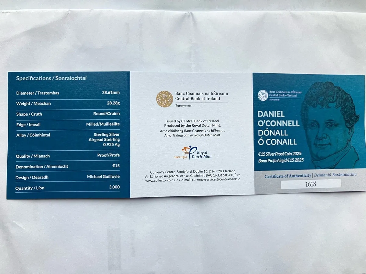 Silver collectors coin Daniel O Connell - Image 3