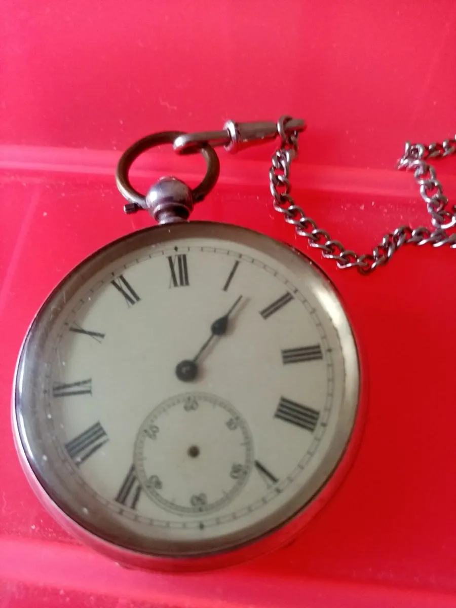 silver   pocket watch - Image 2