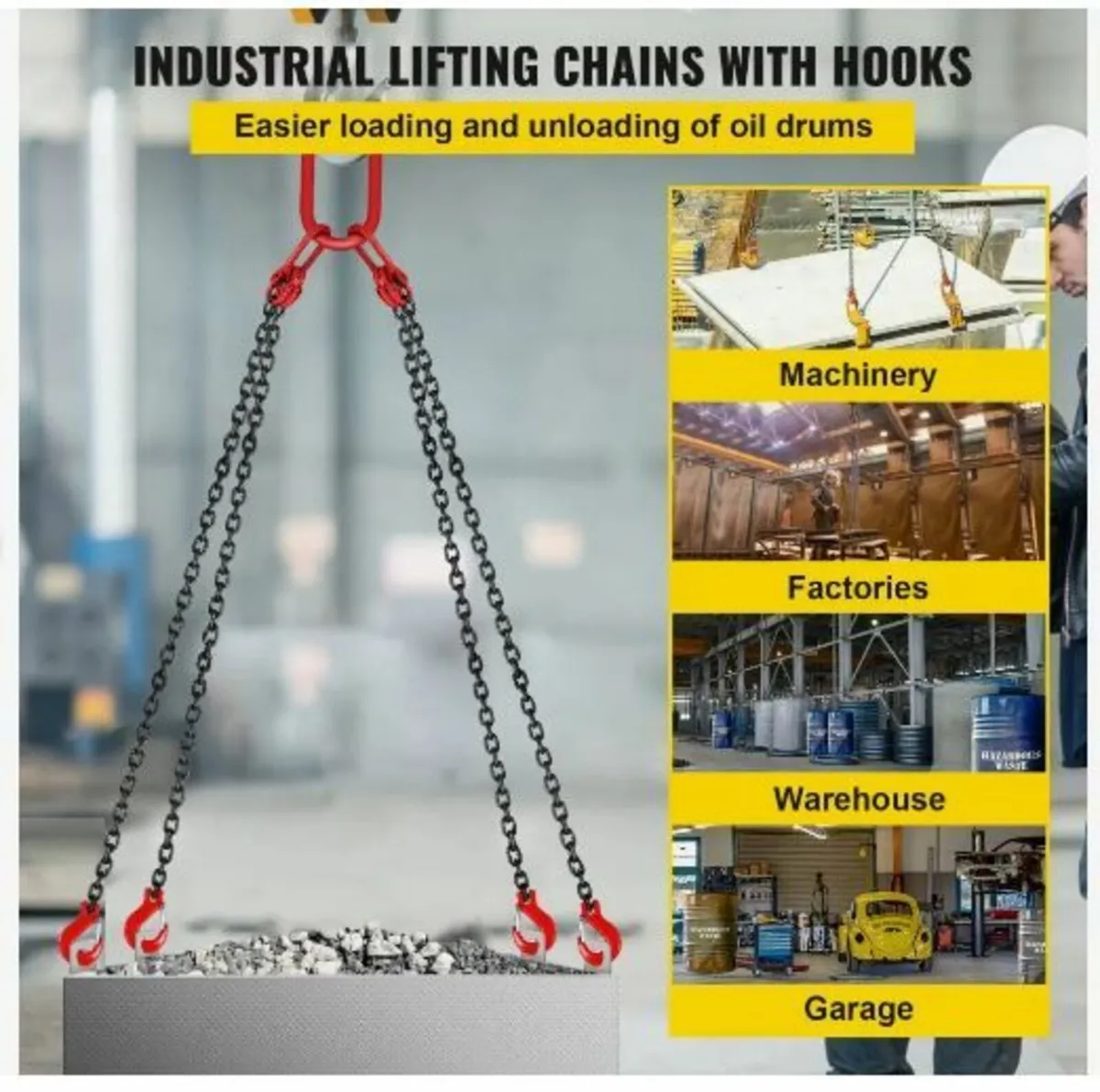 Chain Sling, 5/16 inch x 5 ft Lifting - Image 3