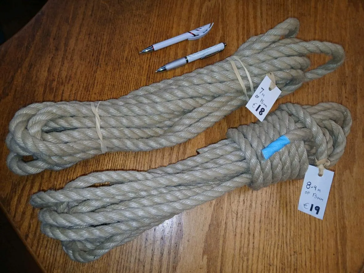 New rope, natural hemp colour